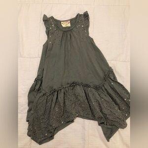 Joyfolie Gray Ruffled Kids Dress